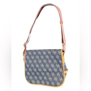 Dooney & Bourke Blue and Tan Crossbody Bag